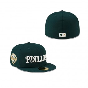 Men's Just Caps Dark Green Wool Philadelphia Phillies 59FIFTY Fitted Hat