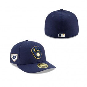 Men's Milwaukee Brewers Jackie Robinson Day 2024 Low Profile 59FIFTY Fitted Hat