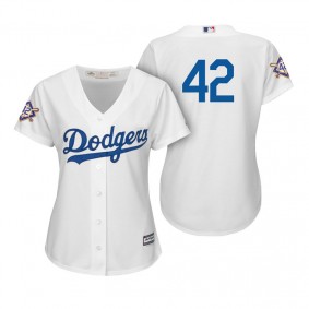 Womens Los Angeles Dodgers 2018 Jackie Robinson Day Official Cool Base Jersey- White