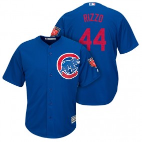 Chicago Cubs #44 Anthony Rizzo Majestic Royal 2018 Spring Training Cool Base Jersey-Men's