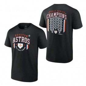 Men's Houston Astros Black 2022 World Series Champions Roster Jersey T-Shirt