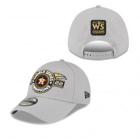 Men's Houston Astros Gray 2022 World Series Champions Locker Room 9FORTY Adjustable Hat