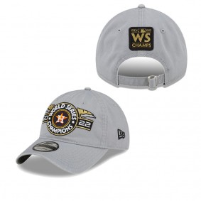 Men's Houston Astros Gray 2022 World Series Champions Locker Room Replica 9TWENTY Adjustable Hat