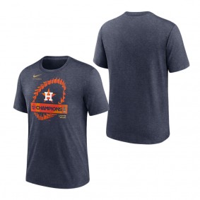 Men's Houston Astros Heather Navy 2022 World Series Champions Team Tri-Blend T-Shirt