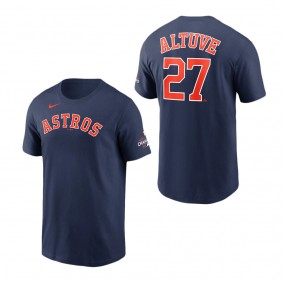 Men's Houston Astros Jose Altuve Navy 2022 World Series Champions Name & Number T-Shirt