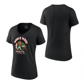 Women's Houston Astros Jeremy Pena Black 2022 World Series Champions MVP V-Neck T-Shirt
