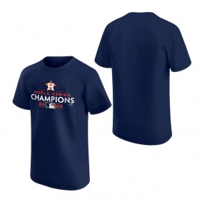 Youth Houston Astros Navy 2022 World Series Champions Logo T-Shirt