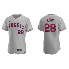 Men's Los Angeles Angels Aaron Loup Gray Authentic Road Jersey