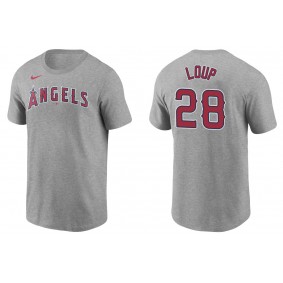 Men's Los Angeles Angels Aaron Loup Gray Name & Number T-Shirt