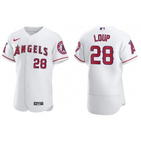 Men's Los Angeles Angels Aaron Loup White Authentic Home Jersey