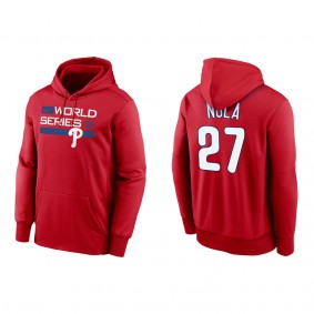 Aaron Nola Philadelphia Phillies Red 2022 World Series Authentic Collection Dugout Pullover Hoodie