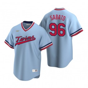 Minnesota Twins Aaron Sabato Nike Light Blue Cooperstown Collection Road Jersey