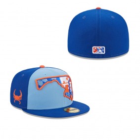 Men's Aberdeen IronBirds Light Blue Authentic Collection Alternate Logo 59FIFTY Fitted Hat