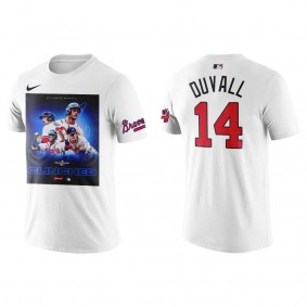 Adam Duvall Atlanta Braves White 2022 Postseason CLINCHED T-Shirt
