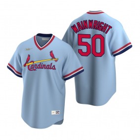 St. Louis Cardinals Adam Wainwright Nike Light Blue Cooperstown Collection Road Jersey