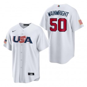 Adam Wainwright Men's USA Baseball White 2023 World Baseball Classic Replica Jersey