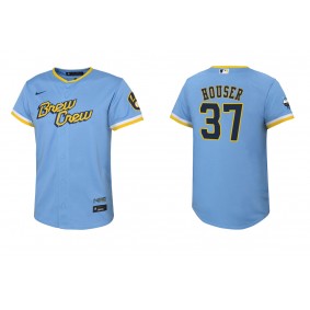 Youth Milwaukee Brewers Adrian Houser Powder Blue 2022 City Connect Replica Jersey