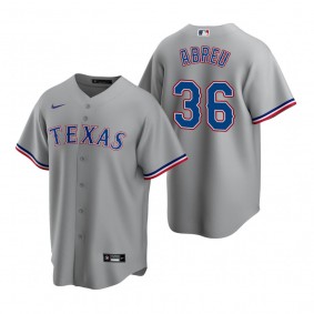 Texas Rangers Albert Abreu Nike Gray Replica Road Jersey