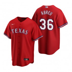 Texas Rangers Albert Abreu Nike Red Replica Alternate Jersey