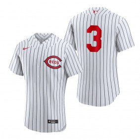 Reds Albert Almora Jr White 2022 Field of Dreams Authentic Jersey
