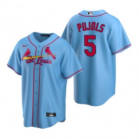 St. Louis Cardinals Albert Pujols Nike Light Blue Replica Alternate Jersey