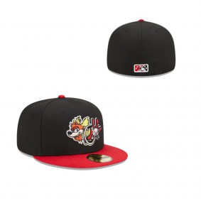 Men's Albuquerque Isotopes Black Red Marvel x Minor League 59FIFTY Fitted Hat