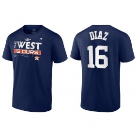 Aledmys Diaz Houston Astros Navy 2022 AL West Division Champions Locker Room T-Shirt