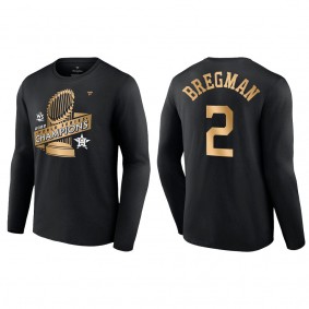 Alex Bregman Houston Astros Black 2022 World Series Champions Parade T-Shirt