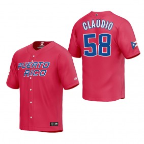 Alex Claudio Puerto Rico Baseball Red 2023 World Baseball Classic Replica Jersey