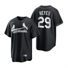St. Louis Cardinals Alex Reyes Nike Black White 2021 All Black Fashion Replica Jersey
