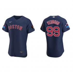 Alex Verdugo Boston Red Sox Navy 2022 Little League Classic Authentic Jersey