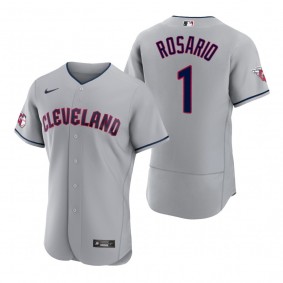 Men's Cleveland Guardians Amed Rosario Gray Authentic Jersey