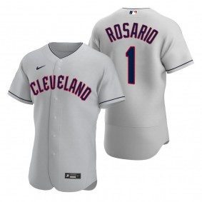 Men's Cleveland Guardians Amed Rosario Gray Authentic Road Jersey