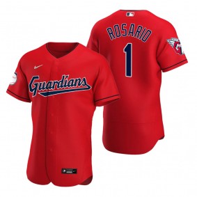 Men's Cleveland Guardians Amed Rosario Red Authentic Alternate Jersey