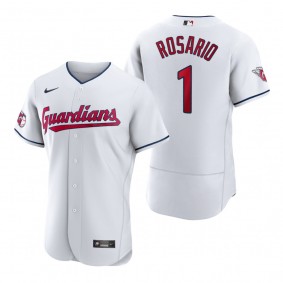 Men's Cleveland Guardians Amed Rosario White Authentic Jersey