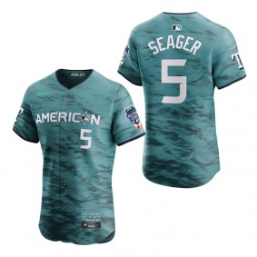 Men's American League Corey Seager Teal 2023 MLB All-Star Game Vapor Premier Elite Player Jersey
