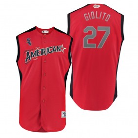 2019 MLB All-Star Game Workout American League Lucas Giolito Red Jersey