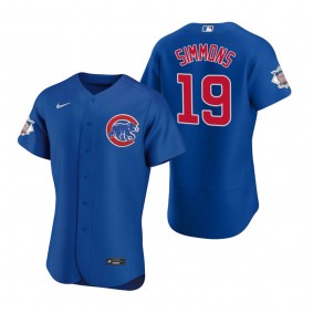 Men's Chicago Cubs Andrelton Simmons Royal Authentic Alternate Jersey