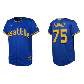 Andres Munoz Youth Seattle Mariners Royal 2023 City Connect Replica Jersey