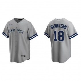 Men's New York Yankees Andrew Benintendi Gray Replica Road Jersey