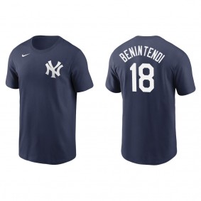 Men's New York Yankees Andrew Benintendi Navy Name & Number Nike T-Shirt