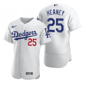 Men's Los Angeles Dodgers Andrew Heaney White Authentic Home Jersey