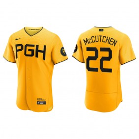 Andrew McCutchen Pittsburgh Pirates Gold 2023 City Connect Authentic Jersey
