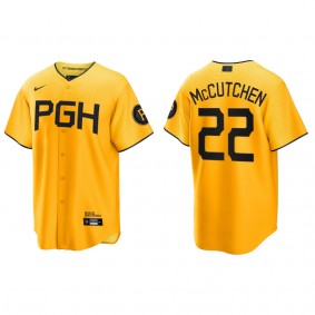 Andrew McCutchen Pittsburgh Pirates Gold 2023 City Connect Replica Jersey