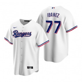 Texas Rangers Andy Ibanez Nike White Replica Home Jersey