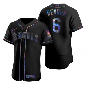 Los Angeles Angels Anthony Rendon Nike Black Authentic Holographic Golden Edition Jersey