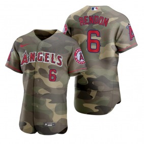 Los Angeles Angels Anthony Rendon Camo Authentic 2021 Armed Forces Day Jersey