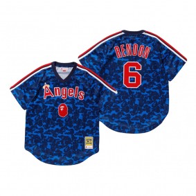 Los Angeles Angels Anthony Rendon Navy BAPE x Mitchell & Ness Jersey