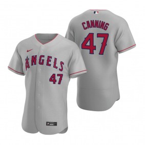 Men's Los Angeles Angels Griffin Canning Nike Gray Authentic Road Jersey