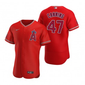 Men's Los Angeles Angels Griffin Canning Nike Red Authentic Alternate Jersey
